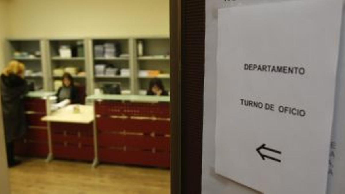 Imagen de archivo de una sala de turno de oficio.