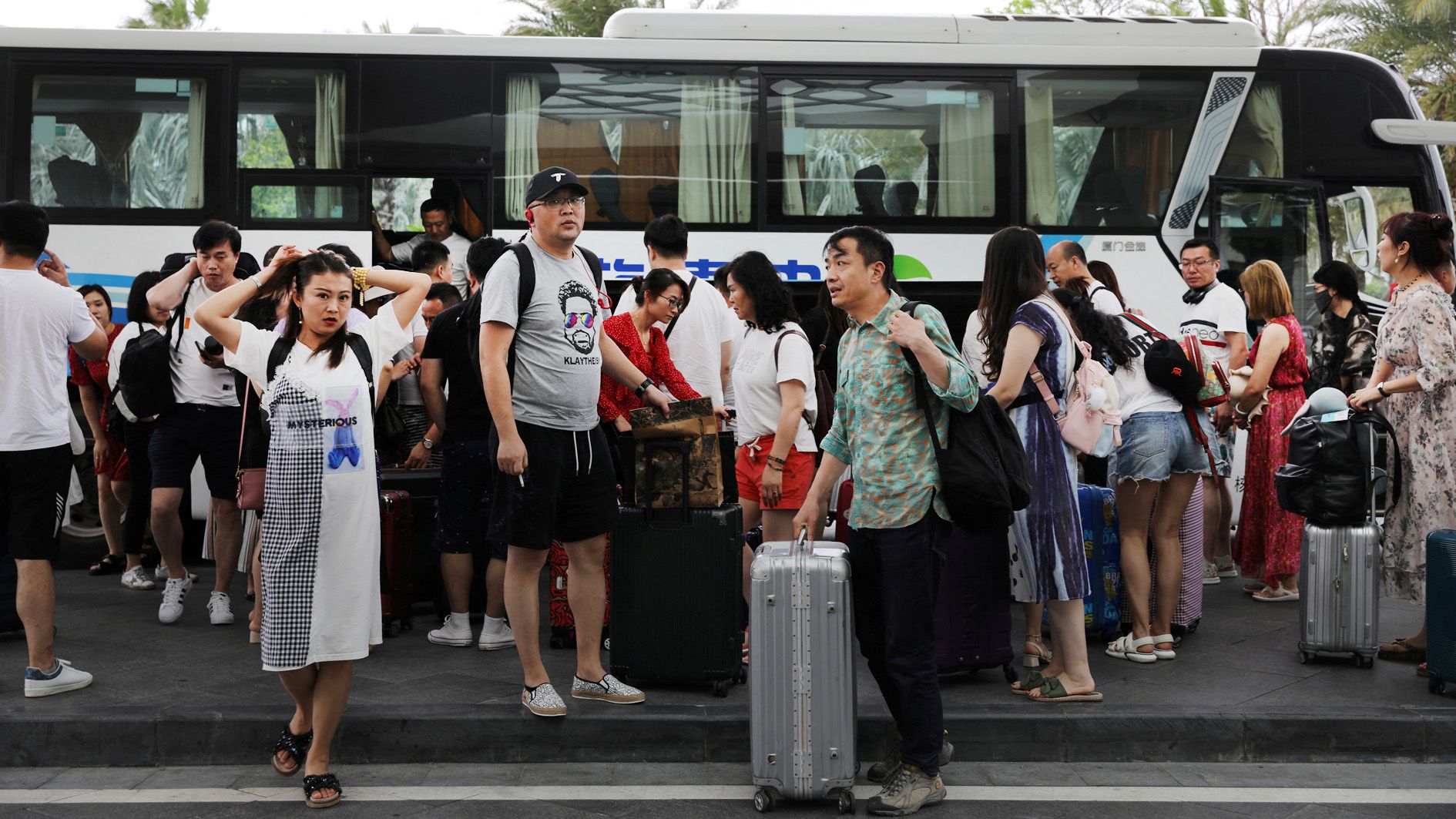 Turistas en Hainan