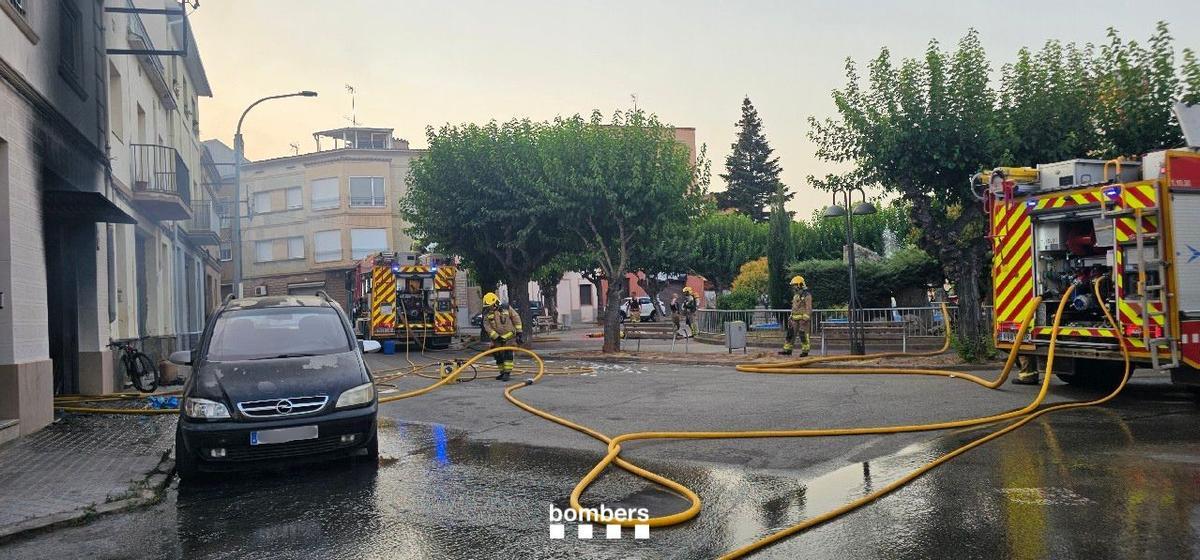 Incendi en un garatge, a Sant Joan de Vilatorrada