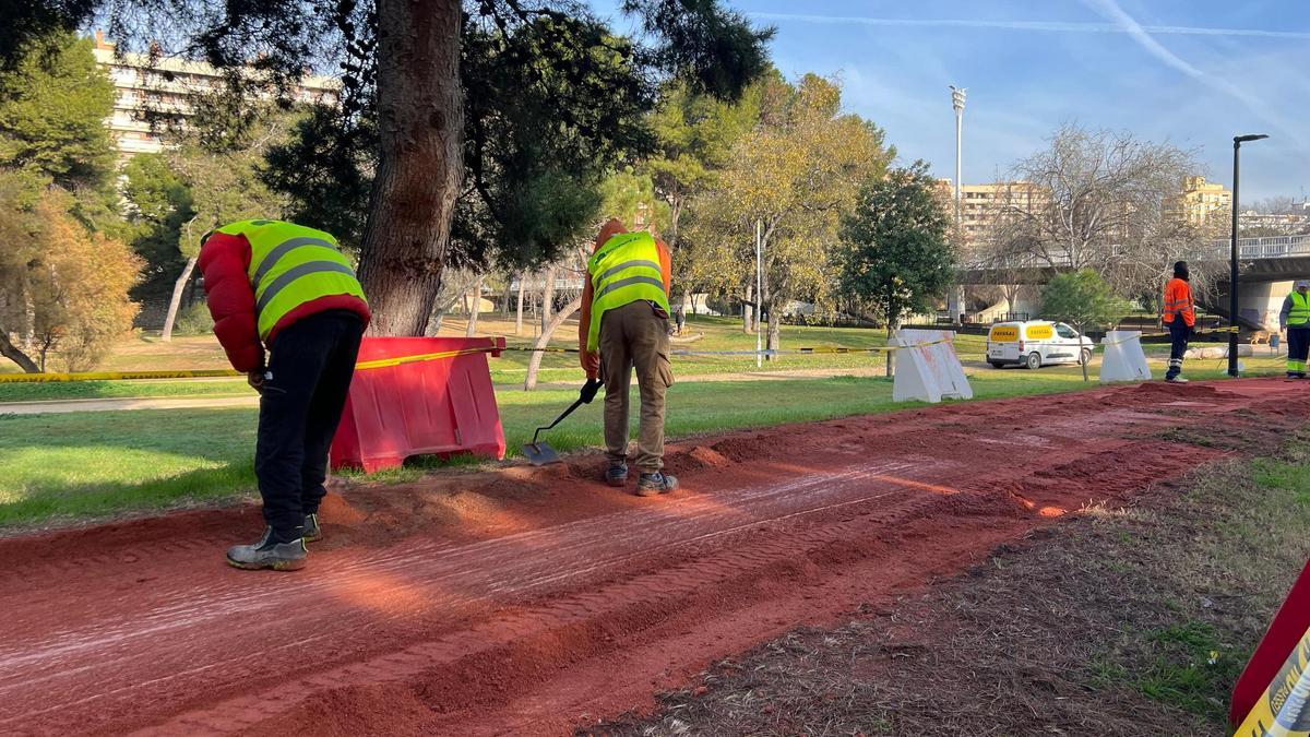 Así avanzan las obras para mejorar el Circuit 5K del Jardín del Turia