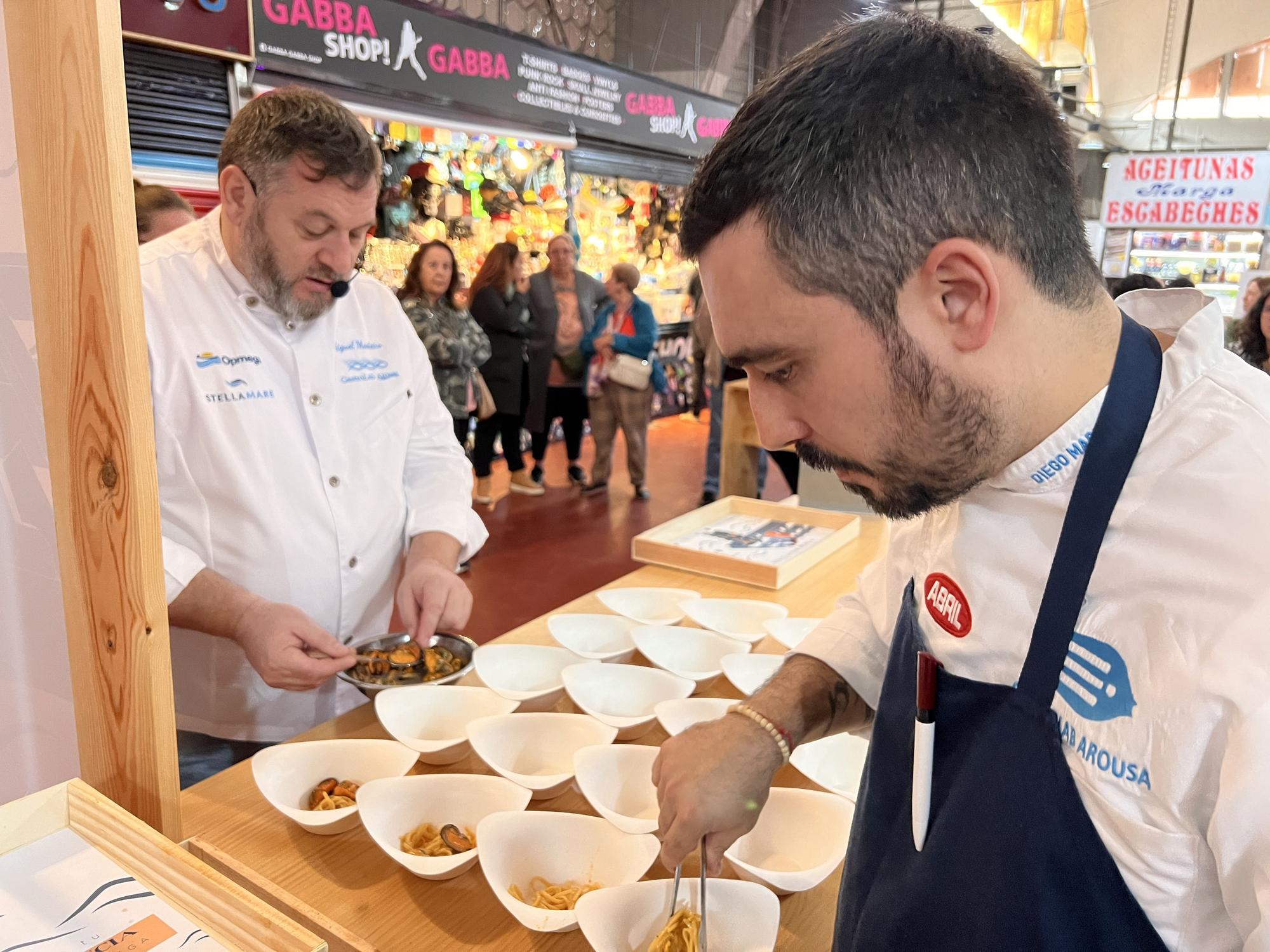 Uno de los talleres de cocina, con Miguel Mosteiro.