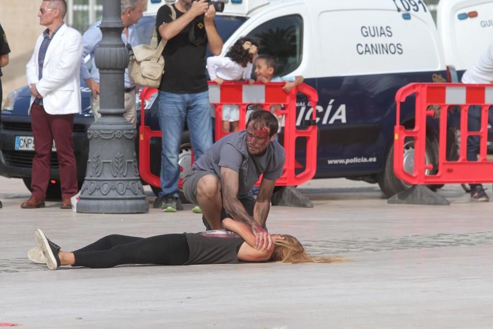 La Policía Nacional celebra su patrón con un simul