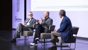 Miguel Falomir (Museo del Prado), junto a Genn D. Lowry (MoMA) y Michael Kimmelman (The New York Times).