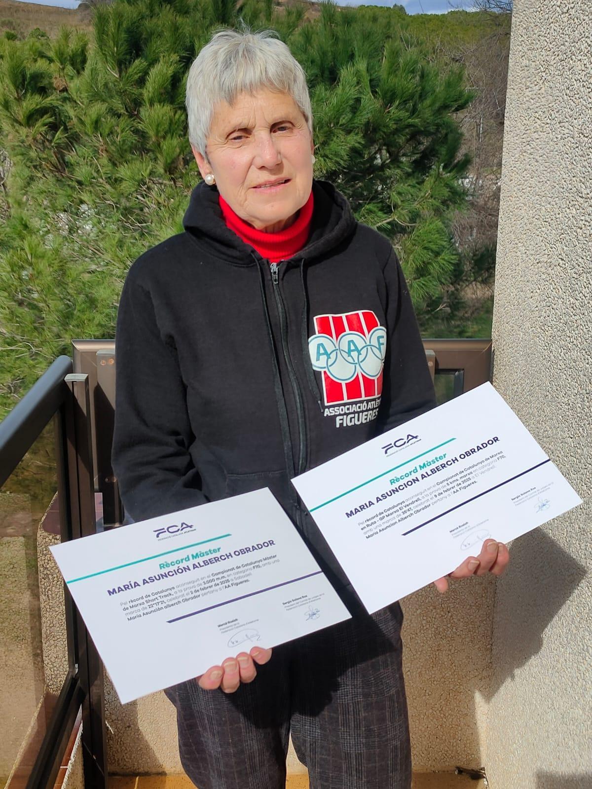 Alberch ha rebut recentment els diplomes que acrediten els seus dos rècords.