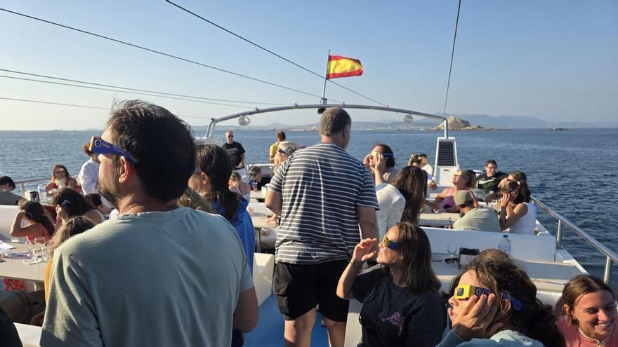 El eclipse desde la ría de Arousa