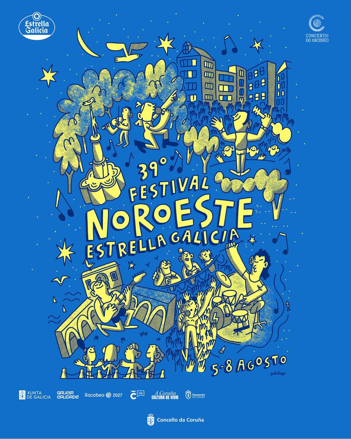 Cartel del Festival Estrella Galicia Noroeste para la edición de 2026.