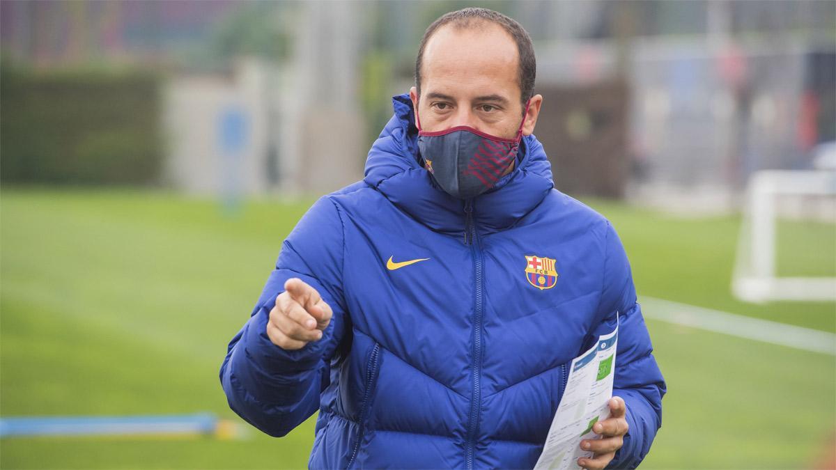 Lluís Cortés, en un entrenamiento
