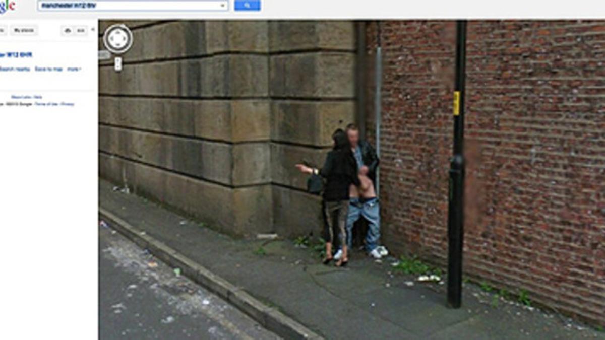 Así es como apareció la escena en Google Street View.