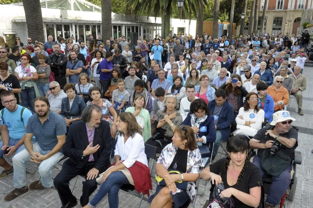 Mitin con Ada Colau, Villares y Xulio Ferreiro