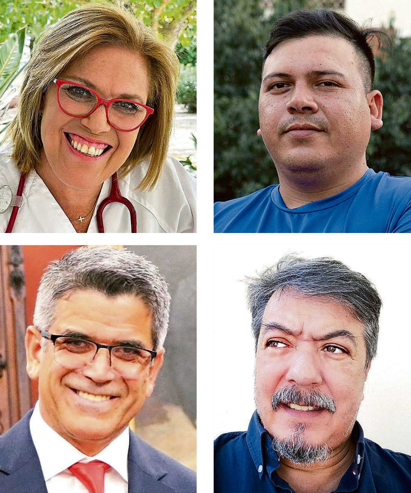 Lateinamerikaner auf Mallorca: Von li. o. im Uhrzeigersinn: Reina Lladó, Andrés Valencia, Daniel Oliveira, Mauricio Mergold