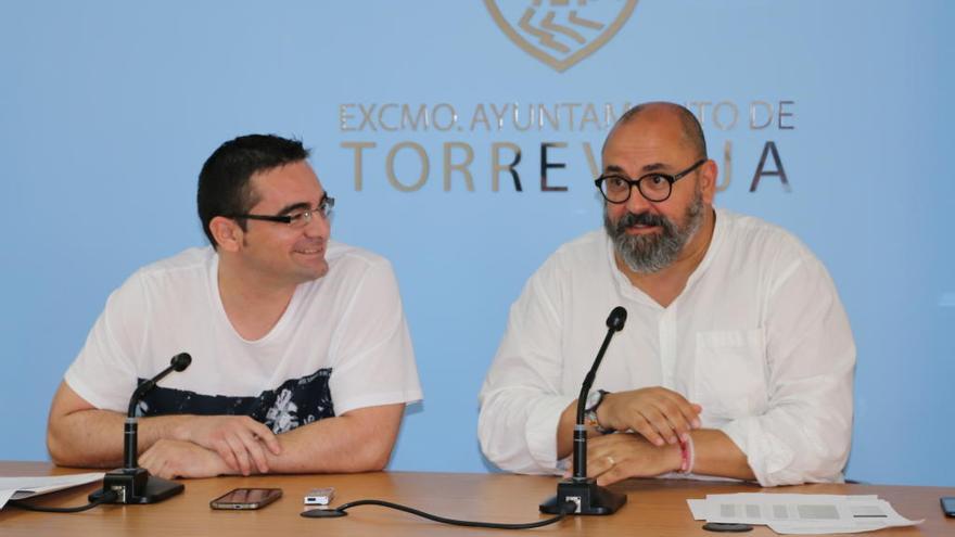 Nomdedéu y Fernández, durante la presentación del proyecto de empleo