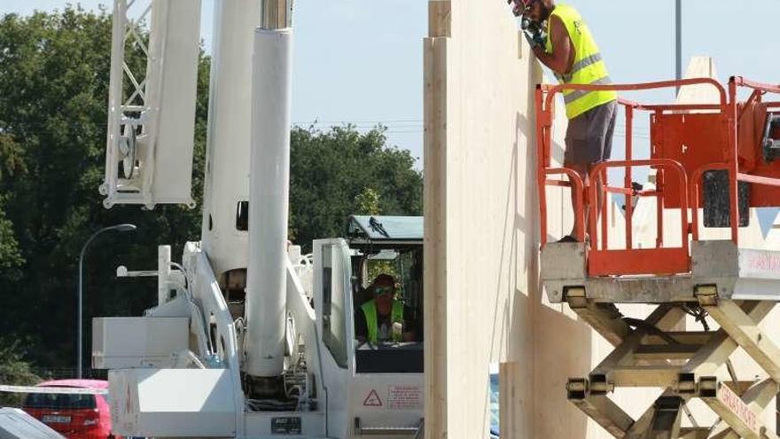 La estructura de la guardería es modular y está hecha en madera. // Adrián Rei