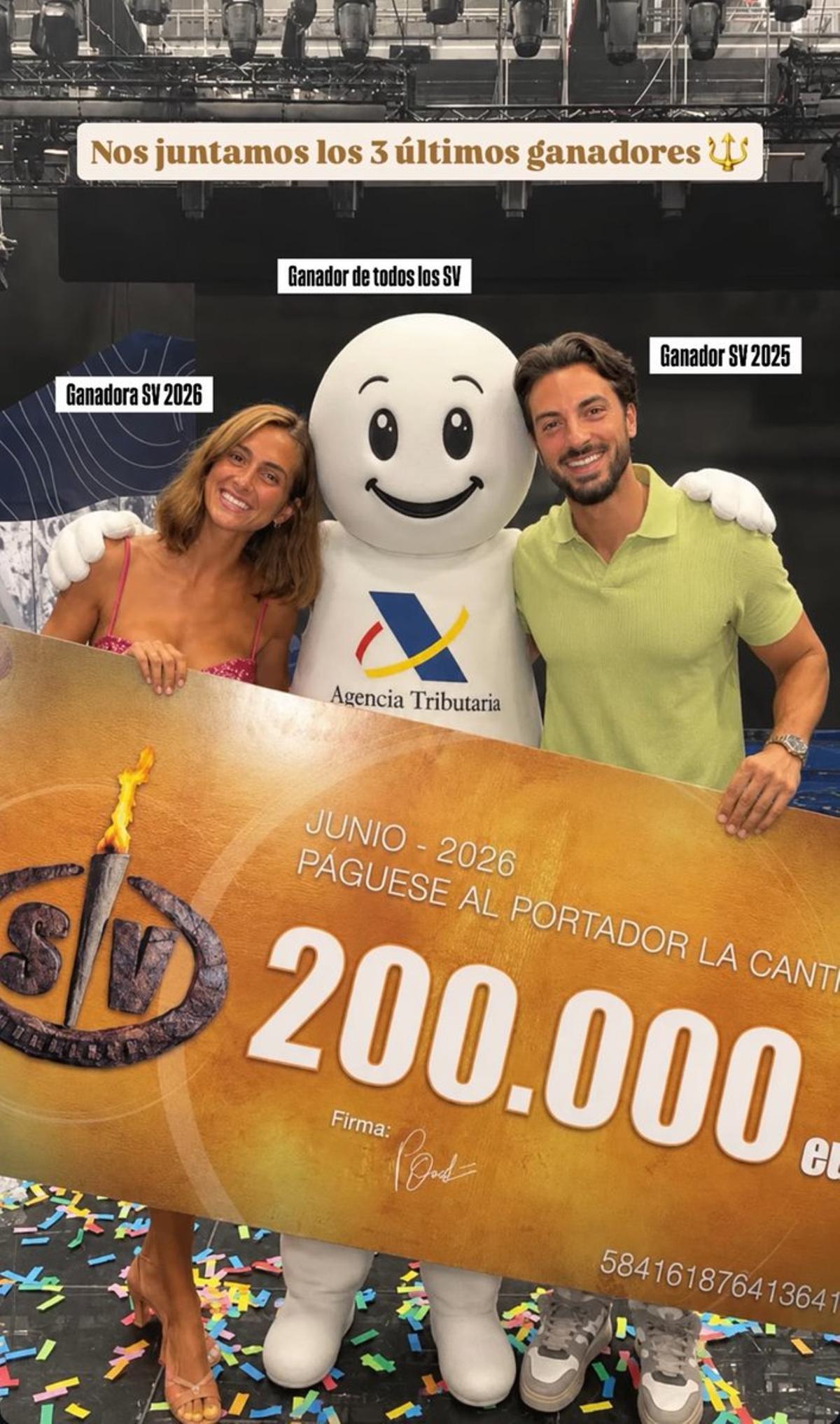 Borja González bromea con Maica Benedicto y la parte del premio que se lleva Hacienda