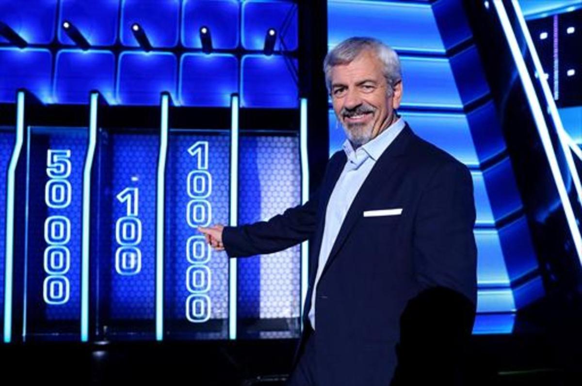 Carlos Sobera, al plató de ’The wall’, concurs de Tele 5.