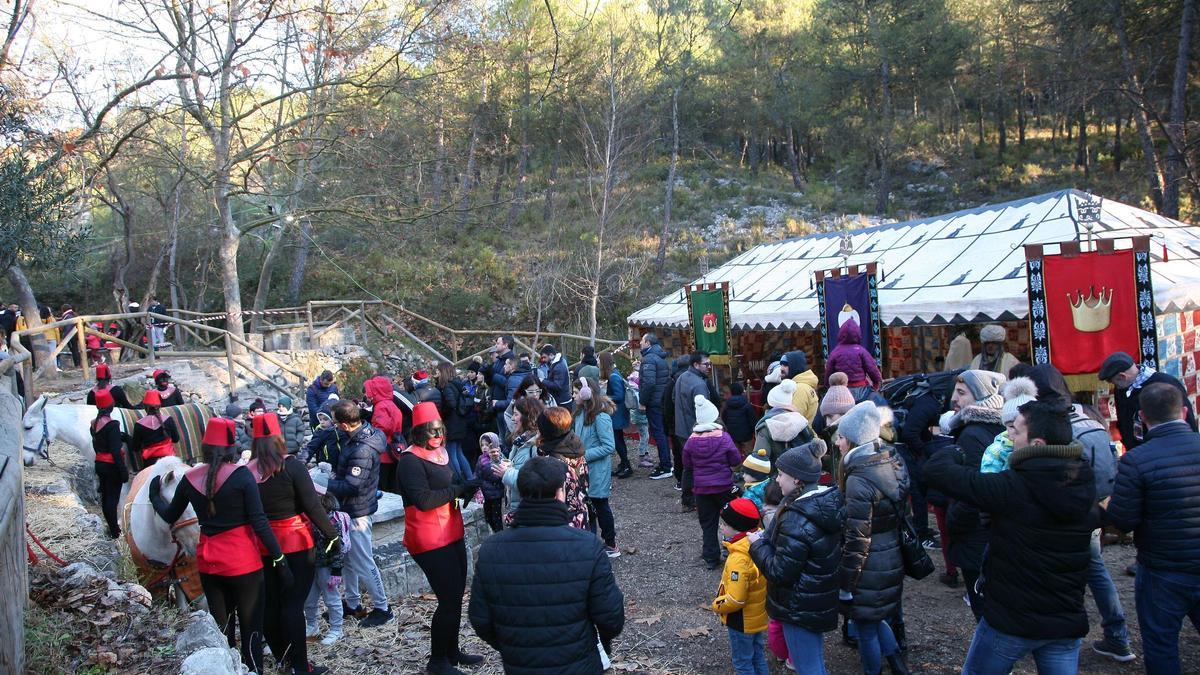 Imagen de este año del Campamento Real montado en el Preventorio.