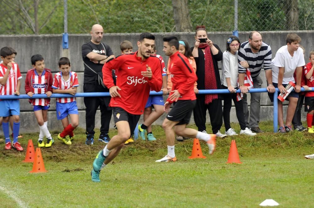 Entrenamiento del Sporting en Blimea