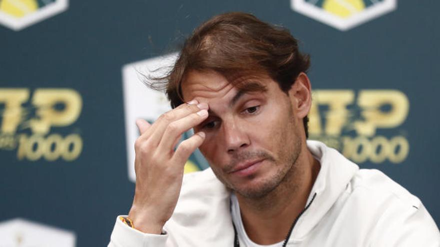 Rafa Nadal, en rueda de prensa en París