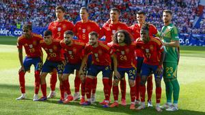 El once inicial que presentó España en el debut de la Eurocopa contra Croacia