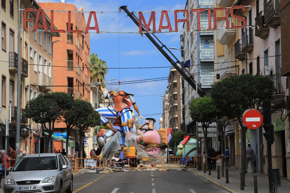 "Plantà" de las fallas de Gandia