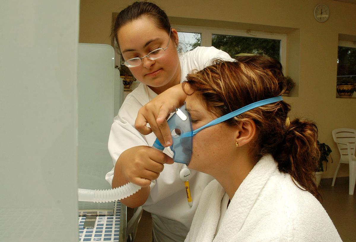 Tratamiento respiratorio en el Balneario de Cuntis