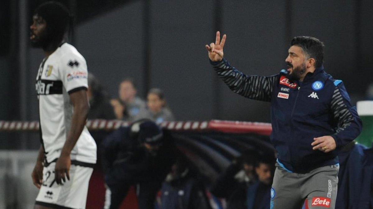 Gervinho impidió al Nápoles de Gattusso reencontrarse con el triunfo en la Serie A.