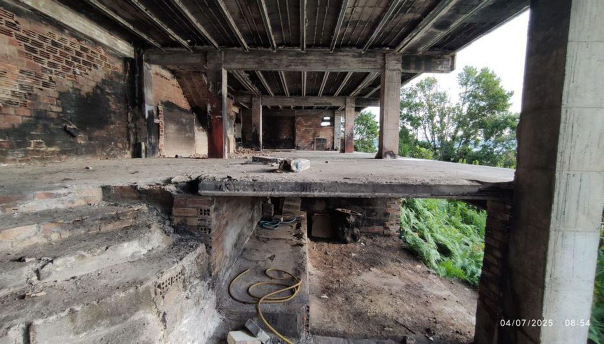 La planta en donde se originó el fuego, ya limpia. | Cedida