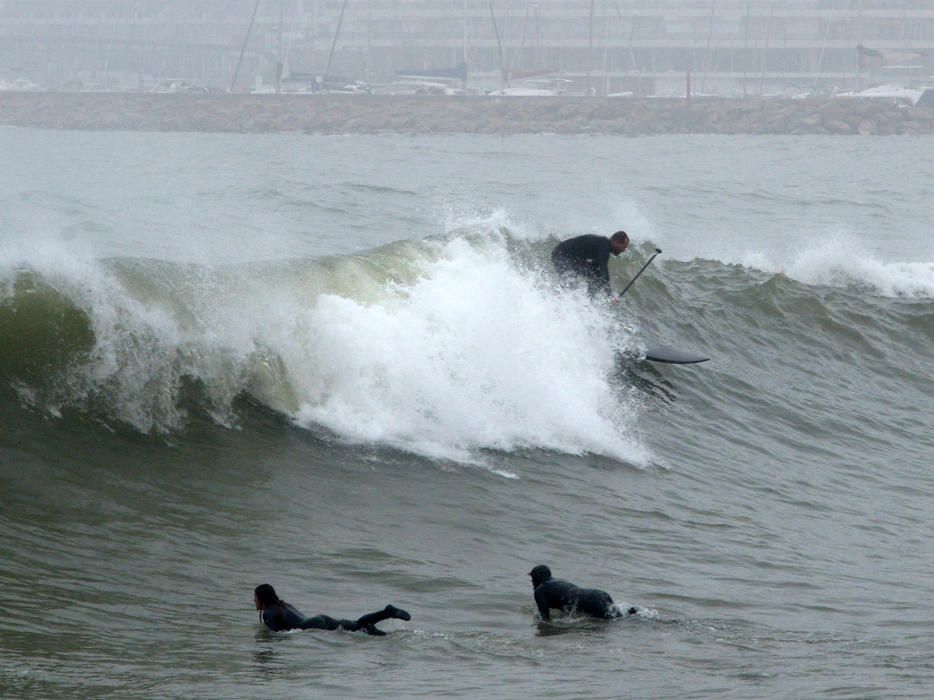 Efectes del temporal de llevant a l''Escala