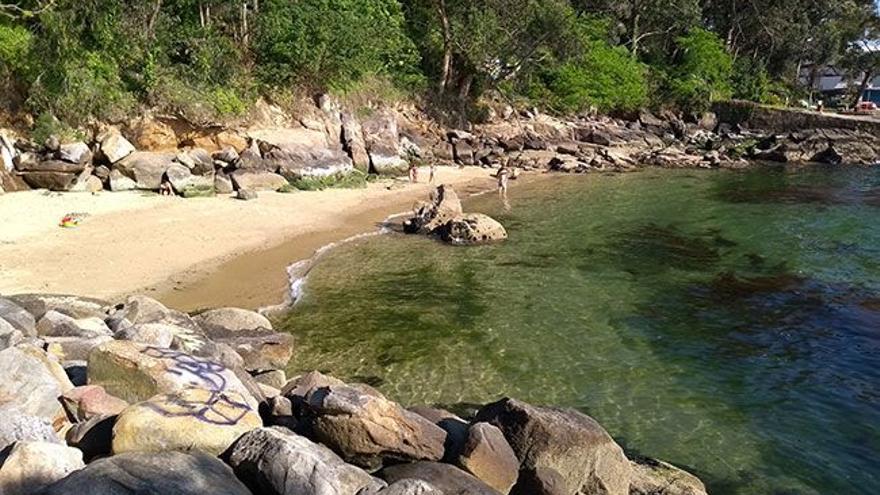 Playa de A Manquiña, en Teis.