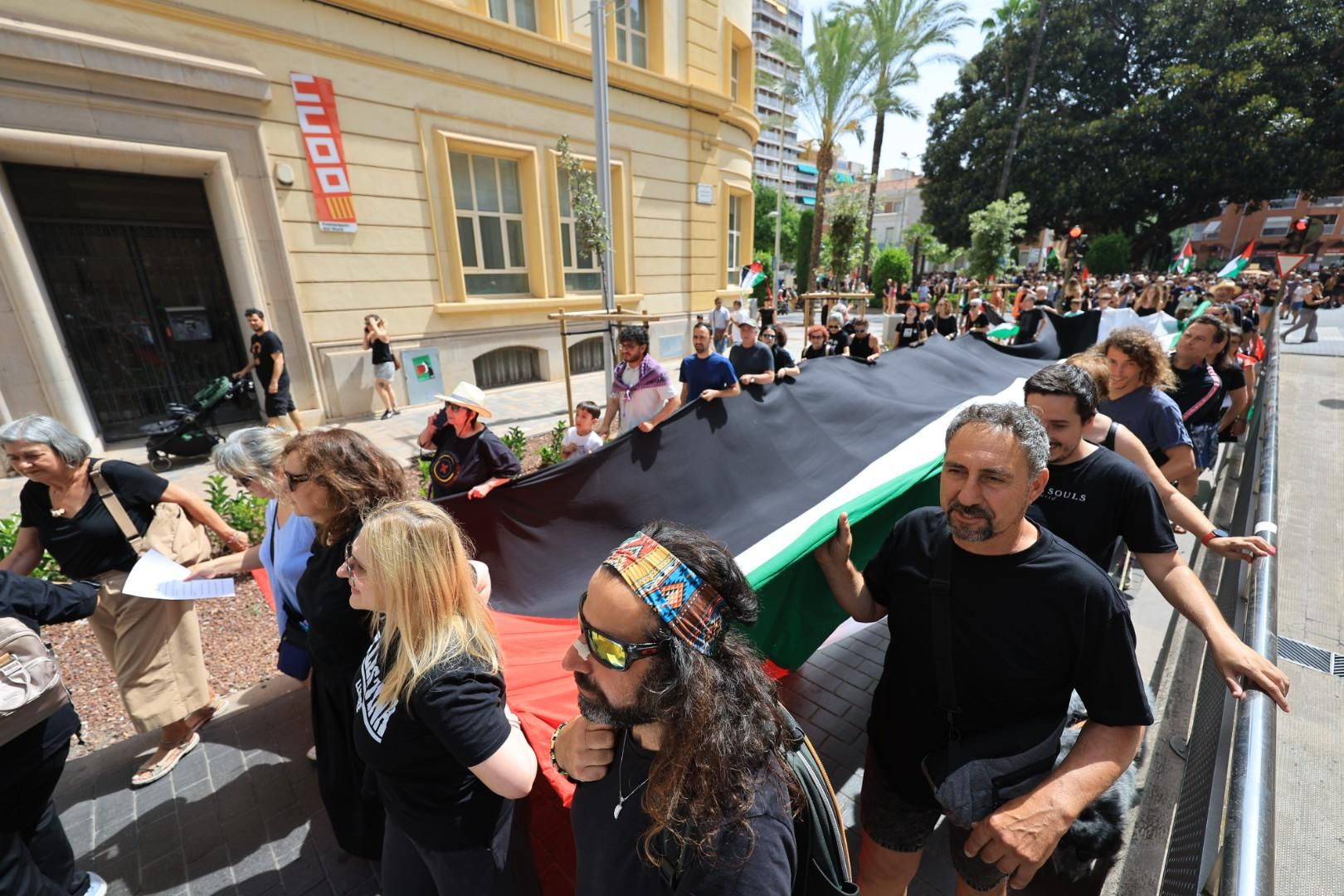 Manifestación a favor del pueblo palestino y la paz en Castellón