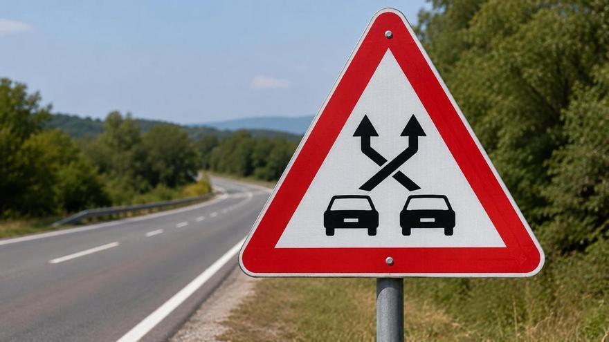 Qué significa la señal de la DGT con dos coches y dos líneas que se cruzan (P-35) y por qué es importante