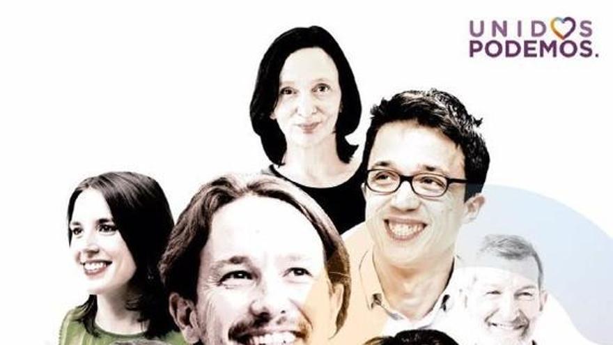Domènech y Baldoví, desparecidos del cartel de Unidos Podemos