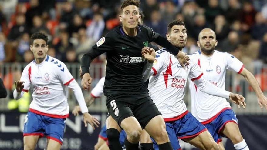 Imagen del partido de ayer entre el Rayo Majadahonda y el Málaga.