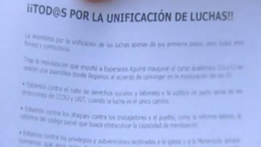 Estudiantes y familias convocan tres días de huelga