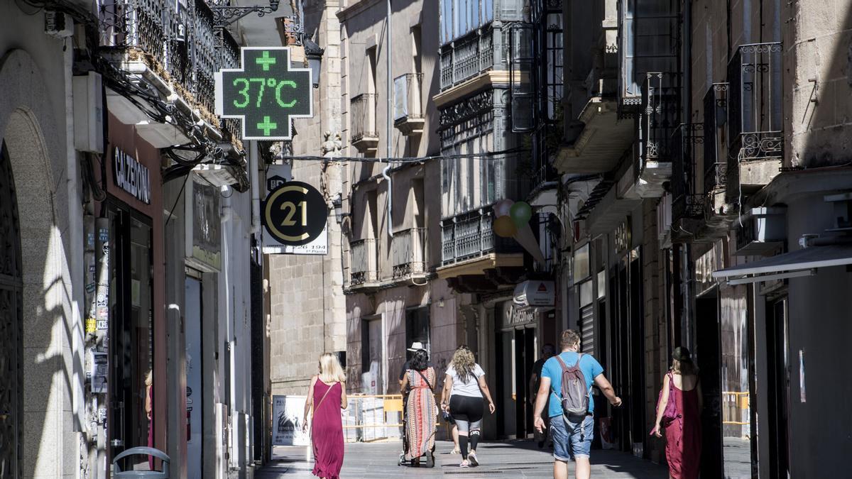 Ola de calor en Cáceres.