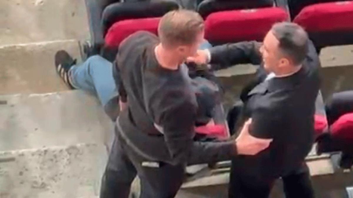 El saludo entre Ter Stegen y Claudio Bravo