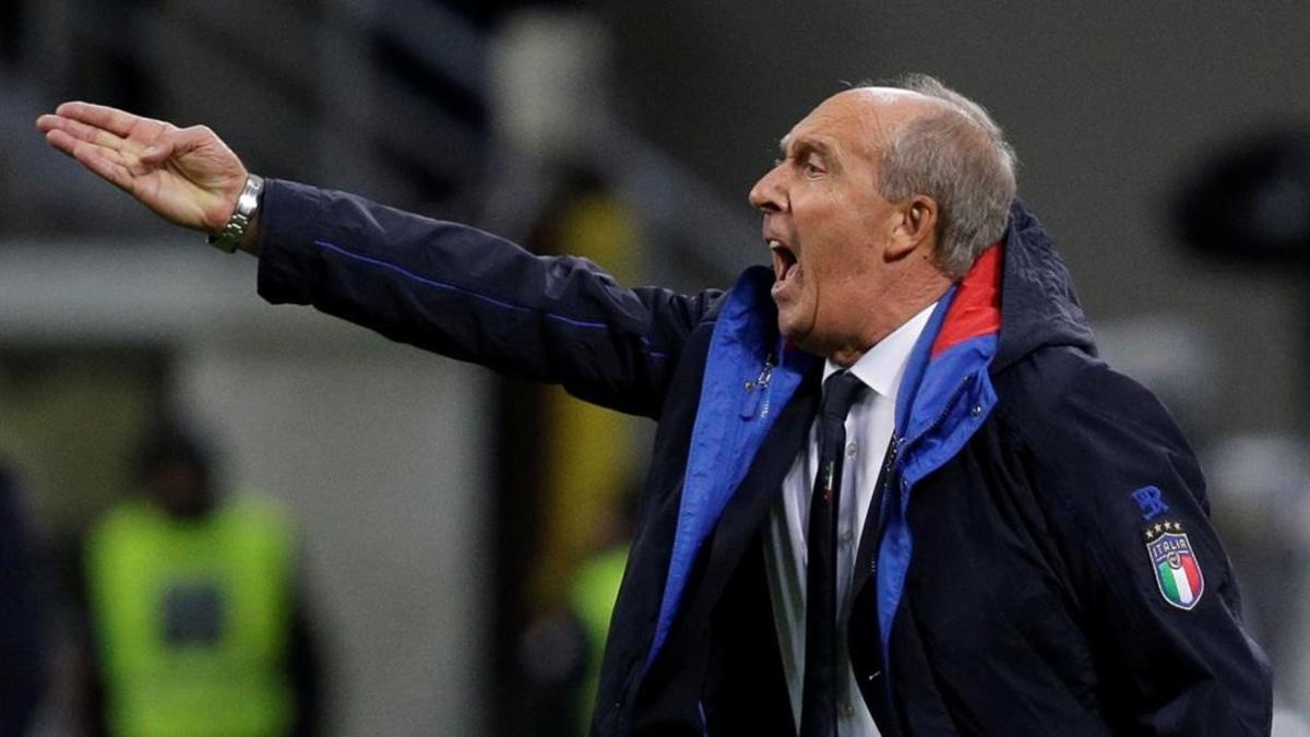 Gian Piero Ventura, en el partido de vuelta contra Suecia.