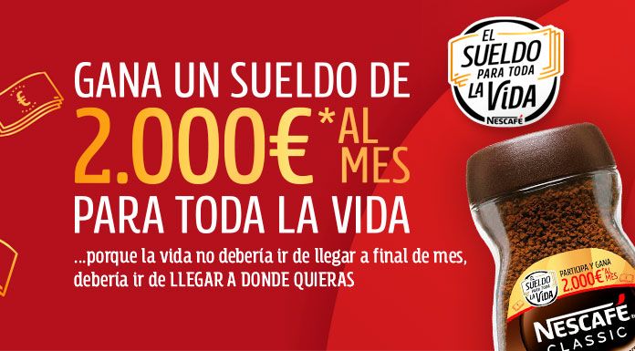 Promoción del sueldo Nescafé.