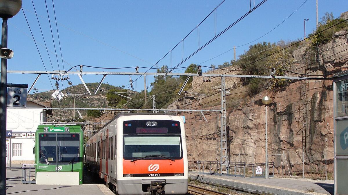 El tren és un dels transports públics més utilitzats a Monistrol de Montserrat