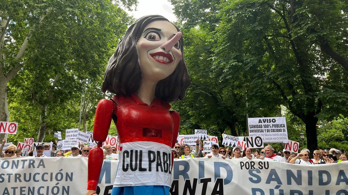 Manifestación a favor de la Sanidad Pública en Madrid.