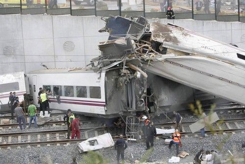 Las imágenes del accidente ferroviario