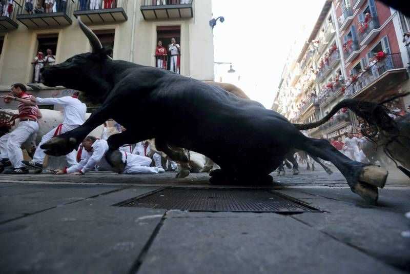 Penúltimo encierro de las fiestas de San Fermín