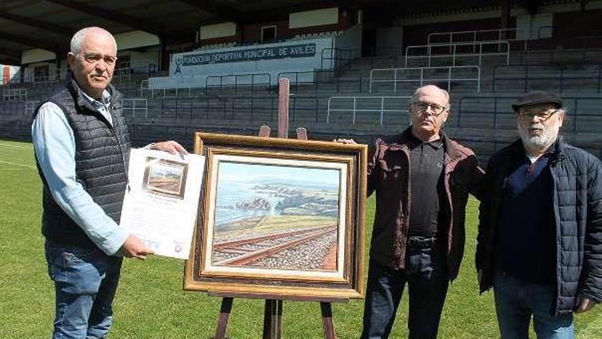 Un cuadro, &quot;Vía al futuro&quot; para capturar el espíritu del Avilés Stadium