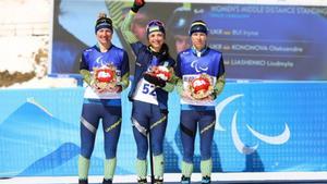 Ucrania copó el podio en biatlón