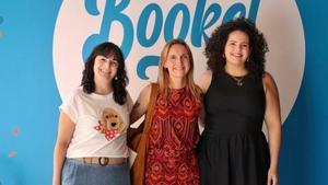 Las autoras de literatura romántica Alina Not, Andrea Longarela e Inma Rubiales, en el Booket Fest celebrado en Madrid el 25 de junio de 2026