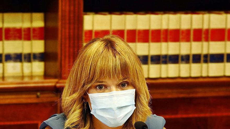 PIlar Alegría, en una de sus últimas visitas a Zaragoza, ya como ministra. | JAIME GALINDO