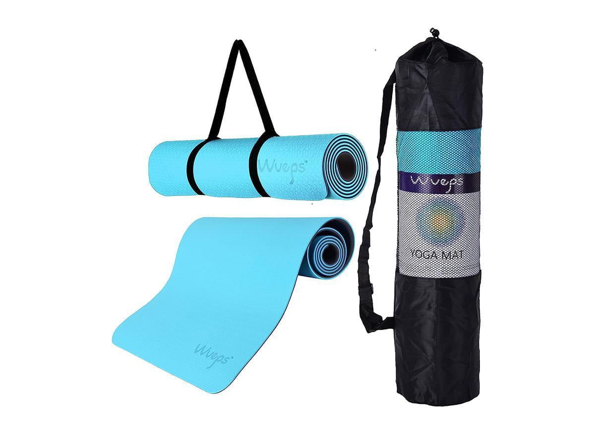 Esterilla de yoga que incluye correa de hombro y bolsa de transporte de Wueps.