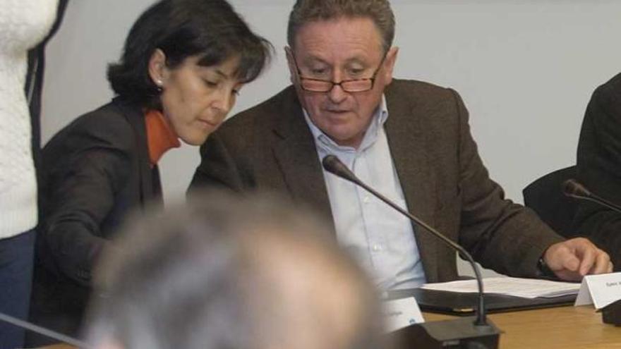 Isabel Muñiz y Ramón Artime, durante un Pleno reciente.