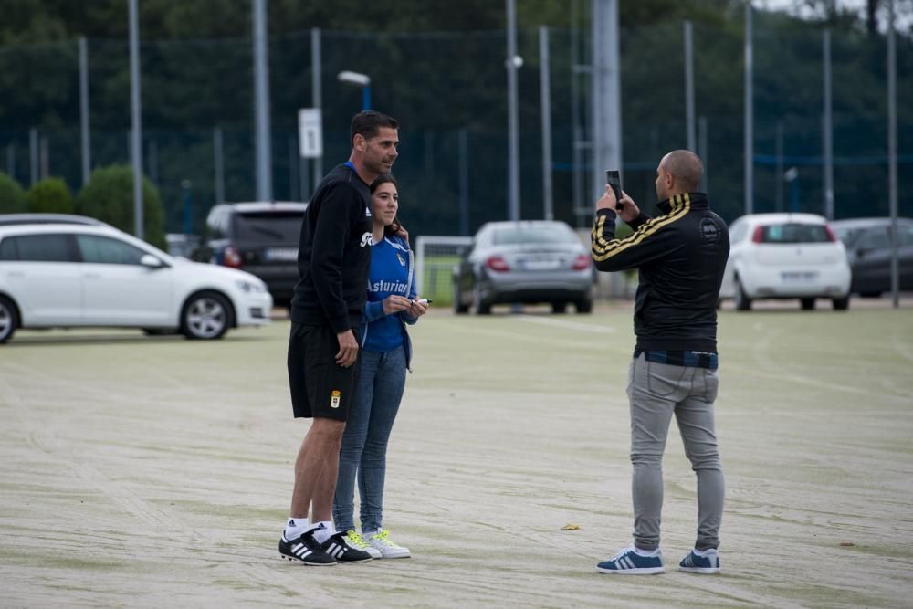 Entrenamiento por la tarde del Real Oviedo con David Rocha