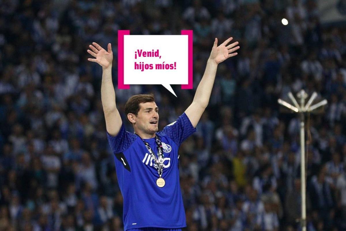 Iker Casillas celebra la victoria del Oporto