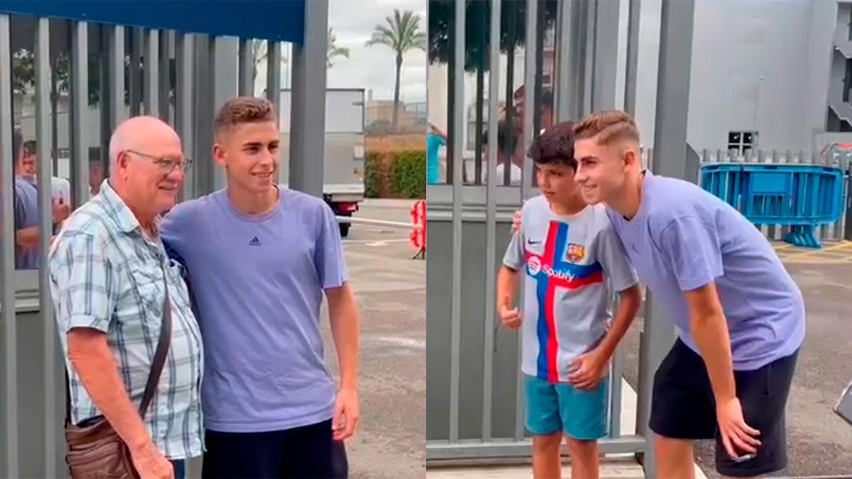 ¡La 'Ferminmanía' llega a la ciudad deportiva del Barça! El canterano llegó andando a entrenar